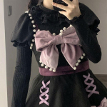 P&otilde;hikampsun Originaaldisain Pullover Magus ja Mitmek&uuml;lgne Lolita Pits K&otilde;rge Elastsus Nahk Varrukad Kootud R&otilde;ivas S&uuml;gis/Talv Aluss&auml;rk Naistele S must