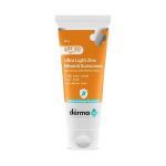 Derma Co Ultra Light Tsink mineraalne p&auml;ikesekaitsekreem I SPF 50 PA+++ I vee- ja higikindel | UVA, UVB ja sinise valguse kaitse I Kerge - 50g