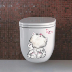 Uus 3D multikas Vivid Cats WC-seinakleebised lastele beebitubade plakat Kodukaunistus Armas loom kass PVC isekleepuv kunstisein