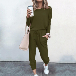 Naiste mood Solid Pullover pikkade varrukatega sidemega lahtised p&uuml;ksid dressidressid S veini