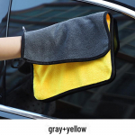 Kahepoolne korallifliisist autopesur&auml;tik paksuks vett imavaks puhastamiseks 30x30cm