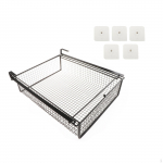 Hanging Pull Out Drawer Basket under Shelf, Multifunctional Sliding Organizer Cabinet for valge