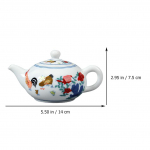 Keraamiline k&auml;sitsi maalitud teekann k&auml;eshoitav teekann Retro teekeetja teemaja jaoks Hiina traditsiooniline v&auml;rviline kanatass ja teekann