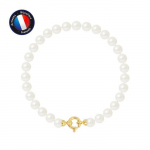 Bracelet - PERLINEA - Perles de Culture d'Eau Douce 6-7 mm - Or Jaune 9 Cts - Qualit&eacute; AAA+ - Femme