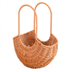 Elegantsed rotangist k&auml;sitsi kootud vitstest lillekorv Kaasaskantavad lilleseadepotid pulmade ja kodude kaunistamiseks S