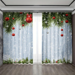 Uusaasta Punane Kardin Uuringuruum K&ouml;&ouml;k Elutuba Torutasku &Uuml;laosa Aknakardinad Magamistoa Tarvikud J&otilde;ulud K&otilde;rge Varjestus Uus W55 X H120cm X 2&Grommet Top white