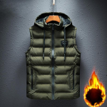 Kevadine, s&uuml;gisene ja talvine vest meeste vest Korea versioon vest sulepadi puuvillane vest jakk puuvillane mantel 4XL armee roheline v&auml;rv
