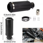 L&uuml;kake peale heitgaasi mootorratta summuti roostekindel 51 mm mootorratta summuti roostevabast terasest summuti toru summuti summuti toru must