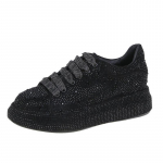 Uued Mehed Naised Rhinestone muster K&otilde;ik sobivad br&auml;ndi kingad Naiste Causal Flats Loafers Sport Jalutustossud Zapatos Hombre 35 must