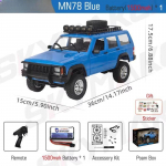 Uus MN78 1:12 t&auml;isskaala MN mudeli RTR versioon RC Car 2,4G 4WD 280 Proportsionaalne mootor maastikul RC kaugjuhtimispuldiga auto poistele kingitused MN78 sinine