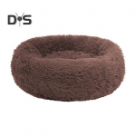 Rahustav koeravoodi, pestav &uuml;mmargune pehme koerapesa libisemiskindla p&otilde;hjaga koheva pl&uuml;&uuml;siga kunstkarusnahast lemmikloomavoodi v&auml;ikestele ja keskmistele suurtele koertele, kassidele 40cm aprikoosi