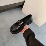 V&auml;ikesed nahast kingad naiste Briti stiilis paksu kontsaga &uuml;hekordsed kingad naiste platvormiga jalan&otilde;ud korea versioon &uuml;li&otilde;pilaste naiste kingadest mitmek&uuml;lgne 40