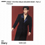 ATEEZ 11. minialbum Golden Hour Pt.2 To Diary For Ver Photocard Postkaart San - Diary Postcard