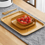 Suupistetaldrik Vastupidav puidust serveerimisk&ouml;&ouml;k, kandiline taldrik puu-magustoitkook Suupistekommid K&ouml;&ouml;gitarvikud Puidust kauss suupistetaldrik