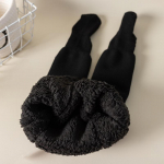 Mugavad ja soojad polsterdatud sukkp&uuml;ksid t&uuml;drukutele &ndash; paksud elastsed talvesukad &otilde;uetegevusteks XL(6-8Y) must