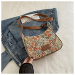 Lilletikanditega igap&auml;evane reisikott naistele isikup&auml;rastatud kaenlaaluse &uuml;he &otilde;laga kott must