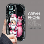 Armas koomiksimustriga kreemjas tekstuuriga korpus, lainelise servaga pehme silikoonkaanega telefoni&uuml;mbris OPPO Reno Realme jaoks Realme C63 must