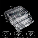 L&auml;bipaistev lauaarvuti ehete hoiukarp koos sahtlitega k&otilde;rvar&otilde;ngaste, s&otilde;rmuste, kaelakeede, k&uuml;&uuml;nekunsti ja muu jaoks 3-layer multifunctional