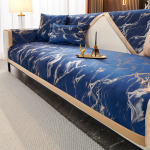 Marble Lines prinditud sametdiivani kate L-kujulistele diivanikatetele Diivanikatted Slipcover libisemisvastane elutuba 4 aastaaega 70X70