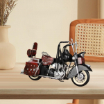Metallist Kolmerattaline Mootorratta Figuur Kuju 16x6.5x8.5cm Retro K&auml;sit&ouml;&ouml; Lastele Kingitus red and black