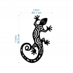 1tk Metallist Gecko seinakaunistus &ndash; 3D Lizard Silhouette seinakunst | Stiilne metallist seinakaunistus magamistoa ja elutoa skulptuuride jaoks Type 3