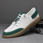 Meeste tossud vabaaja n&ouml;&ouml;rkingad Meeste tasapinnalised Zapatillas Hombre Kerged nahast hingavad lauajalatsid Meeste valged spordijalatsid 37 valge