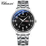 Uus kvartskell meestele roostevabast terasest veekindel helendav kalender &Auml;rimeeste k&auml;ekellad Regalos Para Hombres