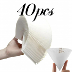 80 tk Kohvifilter V-tassi filter Espressomasin Moka Pot Filters Tassi koonusekujuline naturaalne paber &uuml;levalamiseks kohvivalmistamiseks M