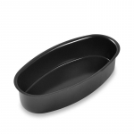 Ovaalse kujuga koogivorm S&uuml;sinikterasest mittenakkuv p&auml;ts saiaplaat Kuldne must paksendav K&ouml;&ouml;k K&uuml;psetusn&otilde;ud T&ouml;&ouml;riistad Ahjupann