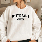 Mystic Falls Virginia dressipluus TVD dressipluusid Vampire Diaries Crewneck dressipluus Hoodie Naiste meeste pikkade varrukatega pulloverid Topid L