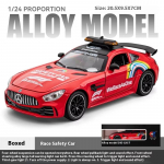 1:24. skaala AMG turvaauto F1 v&otilde;idus&otilde;idu turvaauto sulamist mudel tuledega Sobib v&otilde;idus&otilde;iduentusiastidele kogumiseks Laste ja poiste kingitused punane