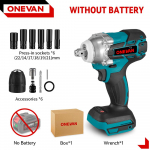 ONEVAN 520N.M harjadeta elektriline l&ouml;&ouml;kmutriv&otilde;ti 1/2-tolline juhtmeta kuuskantpistikukomplekt Kruvikeeraja Elektrit&ouml;&ouml;riist Makita 18V aku jaoks No Battery-12pcs Set