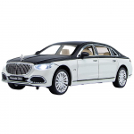 1/24 Benz Maybach S680 Sulamist Auto Diecast Metallist Mudel Heli ja Valgusega M&auml;nguauto Keskkonsooli Kaunistused Kogumine Laste M&auml;nguasjad valge