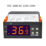 STC-3028 STC-1000 Temperatuuriregulaator Termostaat 12V 24V 220V Termostaat ja K&uuml;tte/Jahutuse Juhtimine Inkubaator gray