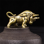 Mini Retro messingist Wall Streeti h&auml;rjakuju skulptuur K&auml;si m&auml;nguasi Kingitus v&otilde;tmehoidja ornament Kodukontori kirjutuslaud dekoratiivne ornament