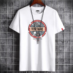 QICED Suvine l&uuml;hikeste varrukatega T-s&auml;rk Meeste O-kaelusega Trend Bottom s&auml;rk S