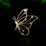 Peen liblikapross: Korea stiilis universaalne pross jakkidele ja &uuml;likondadele kuld