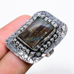 Labradorite Handmade 925 Sterling Silver Jewelry Ring Size 8.5 p6j33
