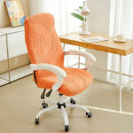 Elastne Jacquard tugitooli kate Mustusevastane Pehme kontoritooli kate Arvutilaua istmekate m&auml;nguruumi kodu jaoks S