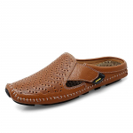 Ehtsa Nahast Sussid Meestele Vabaaja Slip-On Suvekingad Hingavad Poolkingad Meeste Kingad Moodsad Rannasandalid Luksuslikud Sandaalid 45