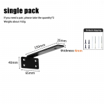 1 komplekt vastupidavaid malmist riiulid kronsteinid ujuvad riiuliklambrid 4 mm paksused n&auml;htamatud L-klambrid riiulite toetamiseks 6in Black