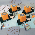 Formes en bois &agrave; d&eacute;corer - Dino - 1,2 &agrave; 5 cm - 24 pcs