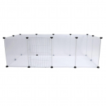 Lemmiklooma aed Kaasaskantav Lihtne kokkupanek L&auml;bipaistev plastik Kass Koer Aedik V&auml;ikese Keskmise Lemmiklooma jaoks 12 Large