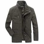 Kvaliteetne meeste s&otilde;jaline kevad- ja s&uuml;gisjope, t&auml;ispuuvillane meeste jope XXL