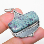 Ruby in Fuchsite Ethnic 925 Sterling Silver Jewelry Pendant 1.97 C9d20