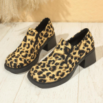 Naiste vabaajajalatsid 2024 Uued PU Veekindlad Paksu tallaga Naiste kingad Elegantne Vibu Disainer Kontor Shopping Zapatillas Mujer 40 pruun