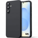 Coque pour samsung galaxy s25 - protection liquide anti-rayures noir - booling&reg;