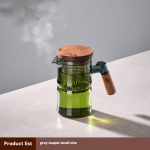 GIANXI K&ouml;&ouml;k L&auml;bipaistvad Klaasist Tassid Puidust K&auml;epidemega Kohvikruus Joogin&otilde;ud Filter Teetass Kaasaskantavad Espressotassid J&otilde;ulukingitused 550-710ml