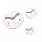 3 tk Butterfly Sugarcraft Decor k&uuml;psisekolb vormid Fondant koogil&otilde;ikurid