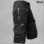 V&auml;listingimustes kasutatavad meeste veekindlad taktikalised l&uuml;hikesed p&uuml;ksid meestele L&uuml;hikesed p&uuml;ksid Mitme taskuga Cargo Quick Dry Shorts Suvised v&auml;lip&uuml;ksid vabaaja sirged p&uuml;ksid 2XL must